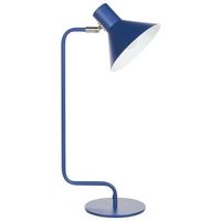 lampara de escritorio industrial ajustable para mesita de noche pantalla conica de metal azul rimava