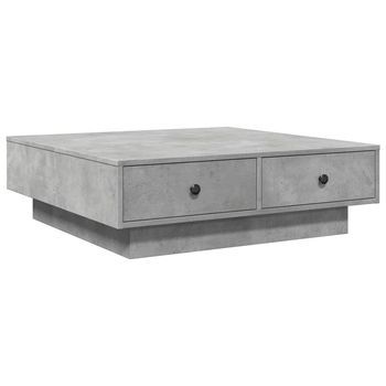 Mesa De Centro，mesa Auxiliar，mesita De Centro Madera De Ingeniería Gris Hormigón 90x90x28 Cm
