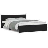 estructura de cama con cabecero negra 150x200 cm vidaxl