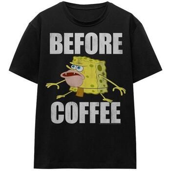 Spongebob Squarepants Tops y Camisetas Before Coffee Meme para mujer