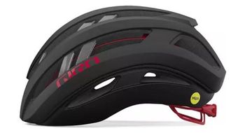Casco giro aries spherical mips negro mate carbono   rojo