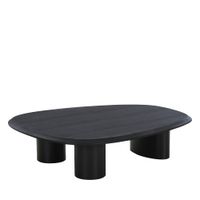 mesa de centro en mdf chapado en fresno negro
