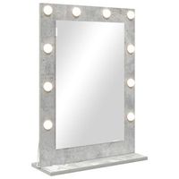 espejo de tocador gris concreto 70 x 50 x 18 cm rectangular vidaxl