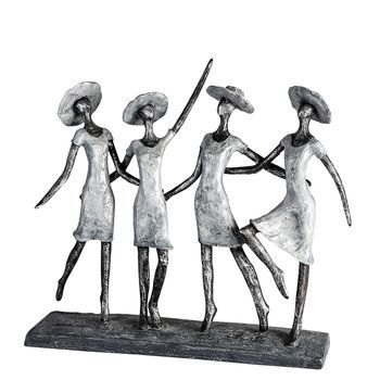 Casablanca By Gilde Estatuilla Decorativa Escultura 4 Damas Plata Antigua H. 34 Cm