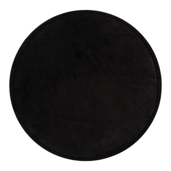 Alfombra infantil lavable Atami negro 80 cm redondo
