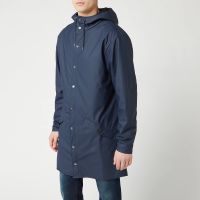 rains matte-shell long jacket - m