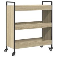 carrito de cocinarestanteria de cocina carrito de servir madera de ingenieria roble sonoma 70x30x82 cm