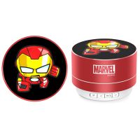 ert group marvel iron man altavoz bluetooth altavoz portatil de 3 w microfono incorporado y radio fm ranura para tarjeta micro sd bateria recargable adecuado para telefonos tabletas y mas