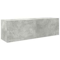 mueble pared bano  armario de bano madera ingenieria gris hormigon 100x25x30cm