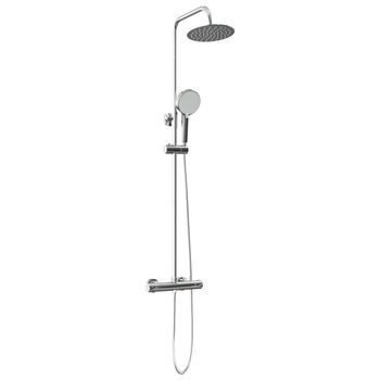 Juego De Sistema De Ducha Termostática Cromado 27 X 46 X 123 Cm Vidaxl