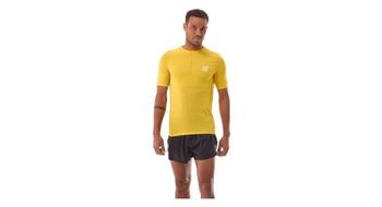 Camiseta de manga corta compressport pro racing amarilla para hombre
