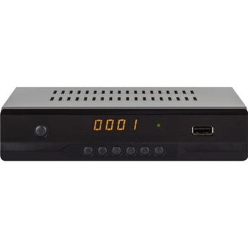 Descodificador Megasat HD 6000 DS Full HD DVB-S2 Cable Negro