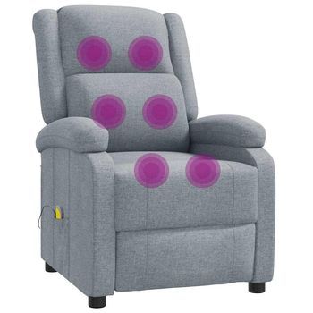 Sillón De Masaje | Sillón De Salón | Silla Tela Gris Claro