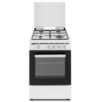 Sauber SCW41GB Cocina de Gas 4 Zonas + Horno Blanco