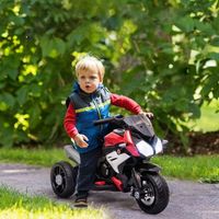 moto electrica infantil 3 anos con bateria 6v negro y rojo homcom