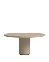 mesa de comedor de microcemento en color arena 150 cm
