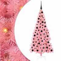 arbol de navidad  decoraciones de navidad con 300 led con soporte rosa 180 cm pvc