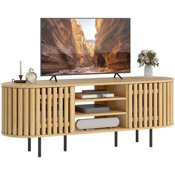 Mueble TV Madera ZMH 60 Pulgadas 140x40x52cm Natural