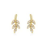 pendientes de mujer plata 925 y oro con circonita