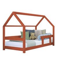 cama cabana infantil tery 70 x 160 rojo ladrillo