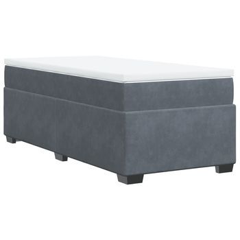 Cama Tapizada 200x90x46 Cm Tejido - Gris