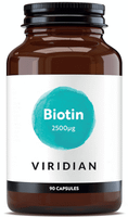 viridian biotina 2500ug 90 capsulas vegetales