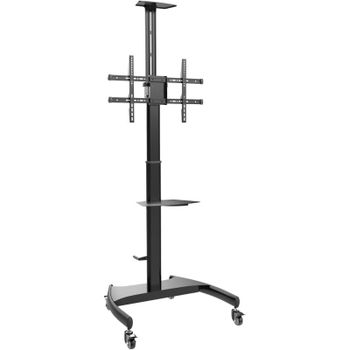Aisens Soporte de Suelo ECO con Ruedas y Manivela DVD/Cámara para Monitor/TV 50Kg de 37-70