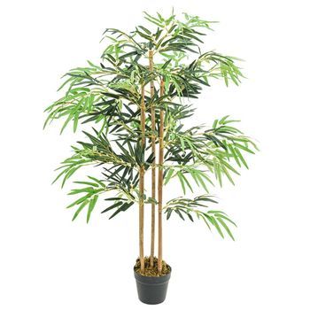 Árbol De Bambú Artificial Con 730 Hojas Verde 120 Cm Vidaxl