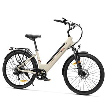 Bicicleta Eléctrica Touroll J2 St Motor 250w 45nm, Batería 561,6wh Autonomía 100km, 7 Velocidades Shimano Paso Bajo Con Portaequipajes Arena