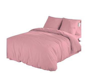 Icehome - funda nórdica lisa 2 piezas cama 135 - microfibra poliéster - fabricado en españa - rosa viejo