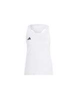 camiseta de running adidas adizero e tank mujer blanco