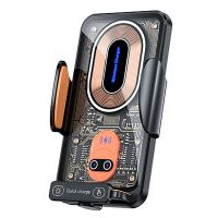 v88 soporte para telefono para coche 120w induccion infrarroja inteligente clip de ventilacion de aire cargador inalambr