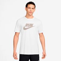 nike run swoosh camiseta de running hombres - blanco beige