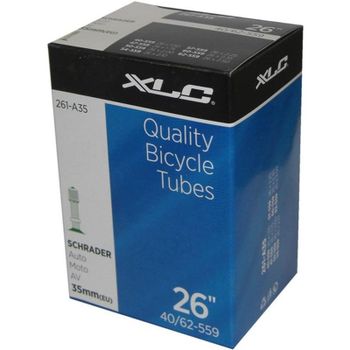 XLC - Cámara para bicicleta de montaña y fat bike 26x4.00-4.90 con válvula estándar de 32 mm, resistente al desgaste y protección anti-pinchazos, ideal para terrenos extremos y uso off-road