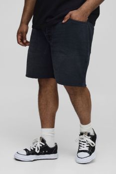 Pantalón Corto Plus Vaquero Holgado Sin Tratar, Gris