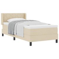 cama tapizada 193x90x88 cm  - crema