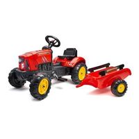 tractor de pedal supercharger rojo - capo de apertura y remolque falk