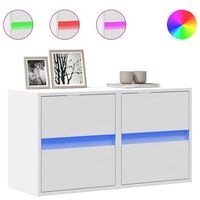muebles de tv  mueble de salon  gabinete de tv de pared con luces led 2 uds blanco 41x31x45 cm