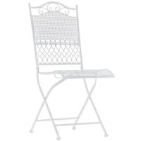 silla de jardin kiran metal blanco 50x41x91 cm clp