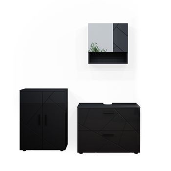 Conjunto De Muebles De Baño Irma 3 Partes, Con Mueble Bajo 80 Cm Vicco