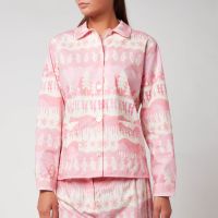 helmstedt womens nomi shirt - pink landscape - xs