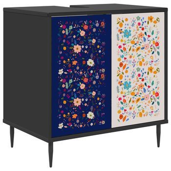 Mueble De Cuarto De Baño Mainz Roble Negro 60 X 40 X 61 Cm Vidaxl