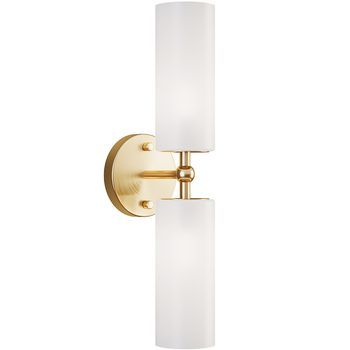 Lámpara De Pared Dorada Envejecida - Aplique De 2 Focos - Feru Oro Envejecido