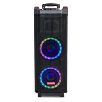 aiwa kbtus-608 altavoz portatil bluetooth con karaoke 600w  2 microfonos