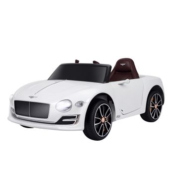 HOMCOM Coche Eléctrico para Niños 2 Modos de Control con Música Faros Licencia Automóvil Infantil 108x60x43 cm Blanco   Aosom España