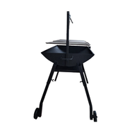 barbacoa carbon desmontable parrilla inox