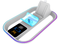 base de carga - ardistel blackfire dual dock rgb para psportal y dualsense ps5 blanco