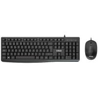 nilox combo de teclado y raton con cable negro qwerty espanol