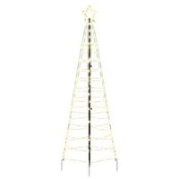 arbol de navidad led con estacas de tierra calido 250 cm hierro vidaxl