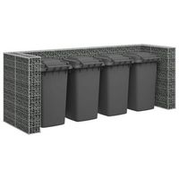muro de gaviones  gavion para piedras  gavion decorativo para contenedor de basura acero 320x100x120 cm cfw654878
